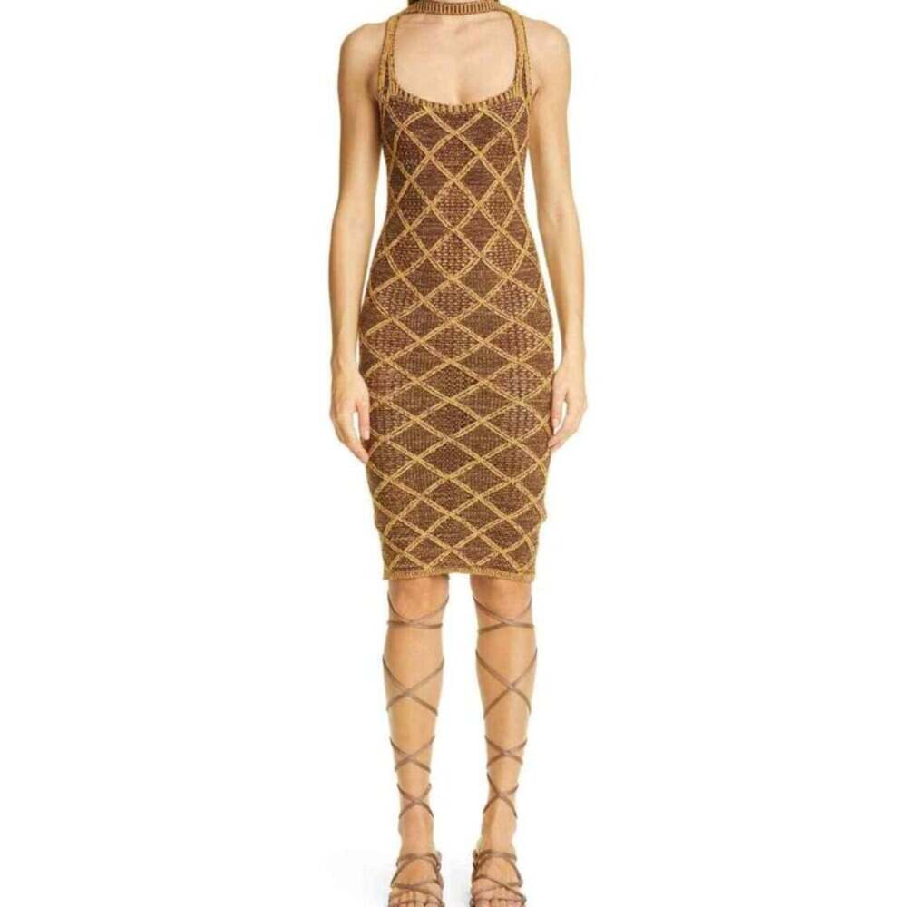 Isa Boulder Short Wafer Mini Dress In Tiger